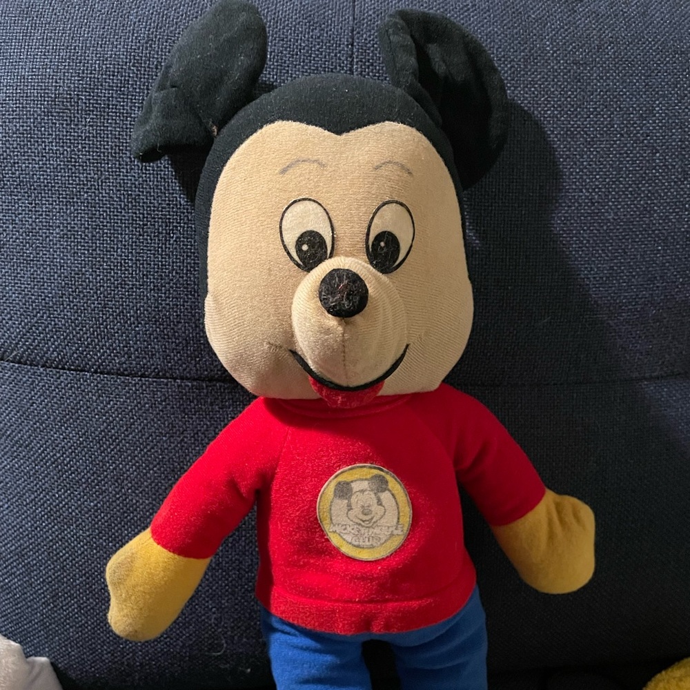MICKEY MOUSE CLUB MICKEY MOUSE PLUSH DOLL VINTAGE 1976 USED.